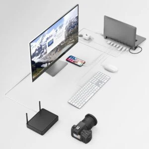 Докинг станция HAMA с вграден четец за SD и microSD карти в сив цвят