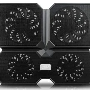 Охладител за лаптоп DeepCool Multi Core X6 страничен изглед с USB портове