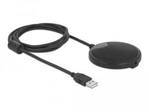 Настолен микрофон Delock 20672 с кръгла форма и USB кабел