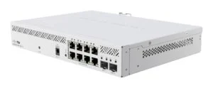 Суич MikroTik CSS610-8P-2S+IN с 8 Gigabit Ethernet порта и 2 SFP порта отпред