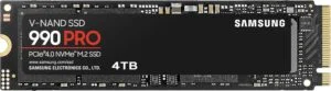 SSD SAMSUNG 990 PRO 4TB M.2 Type 2280 MZ-V9P4T0BW продукт снимка отпред