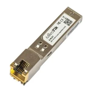 Мрежов комутационен модул Mikrotik S-RJ01 1.25Gbps продуктова снимка с видим Ethernet порт