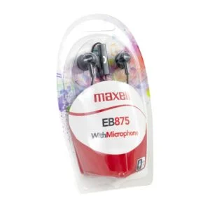 Слушалки с микрофон MAXELL EB-875 Ear BUDS тапи черни продуктова снимка