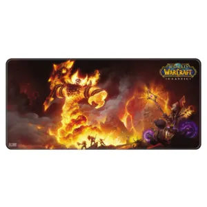 Геймърски пад World of WarCraft Classic - Ragnaros XL показан отпред с многоцветен дизайн