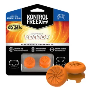 Аксесоар Performance Thumbsticks KontrolFreek Vortex черен на бял фон