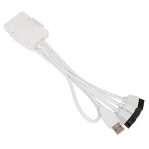 USB Хъб Lian Li PW-U2TPAB USB 2.0 1-към-3 Hub бял продукт снимка отпред