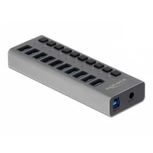 USB хъб 10 порта DELOCK-63670 основна продуктова снимка с метален корпус
