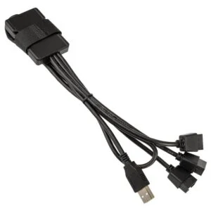 USB Хъб Lian Li PW-U2TPAB USB 2.0 1-към-3 Hub Черно основен изглед на продукта