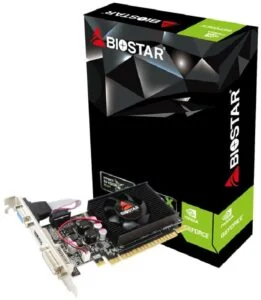 Видео карта BIOSTAR GeForce 210 1GB GDDR3 64 bit с интерфейси DVI-I D-Sub HDMI снимка на продукта