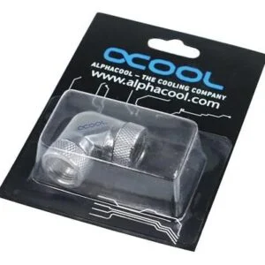 Адаптер Alphacool HF L-конектор 90° G1/4 Вътрешна резба Сребрист детайлна галерия