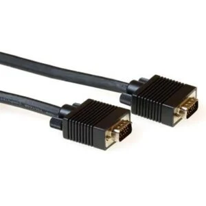 Кабел ACT AK4273 VGA мъжко - VGA мъжко 15 pin 20 м Черен Булк продукт снимка