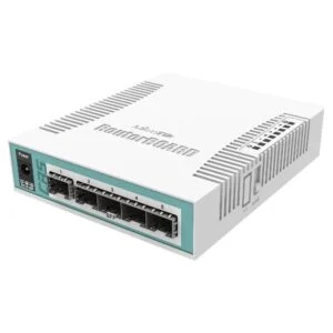 Cloud Router суич Mikrotik CRS106-1C-5S с 1xGigabit LAN и 5xSFP cages продуктова снимка отпред