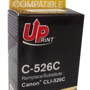Мастилница UPRINT CLI526 CANON с чип Cyan продуктова снимка от преден ъгъл