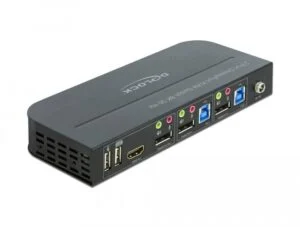 KVM превключвател Delock 11482 2-портов USB DisplayPort Audio основна продуктова снимка