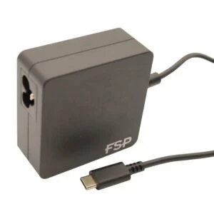 Универсално захранване за лаптоп FSP NB 65W USB Type-C Черен продукт снимка отпред