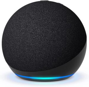 Преносима смарт тонколона Amazon Echo Dot 5 Черна продуктова снимка отпред