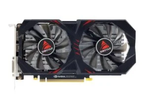 Видео карта BIOSTAR GeForce GTX 1660 SUPER 6GB GDDR6 предна страна с видими портове