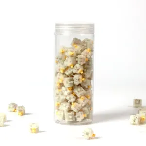 Суичове Keychron Gateron KS-3X1 Milky - 110 бр. продуктова снимка с детайли на суичовете