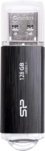 USB памет SILICON POWER Blaze B02 128GB черен цвят отпред
