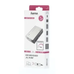 Четец за карти HAMA All in One 200129 показан отгоре с видими слотове за карти