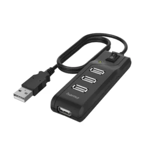 USB хъб 4 порта HAMA-200118 основен продукт снимка от преден ъгъл