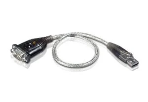 Кабел конвертор ATEN UC232 USB-A мъжко към сериен порт RS232 с дължина 35 см на продуктова снимка