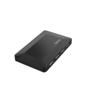 USB хъб 4 порта HAMA-200122 показан отпред с видими USB-A портове