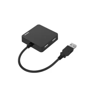 USB хъб 4 портов HAMA-200121 изглед отпред с USB портове
