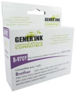Мастилница UPRINT LC970/1000 BROTHER Yellow продукт снимка отпред