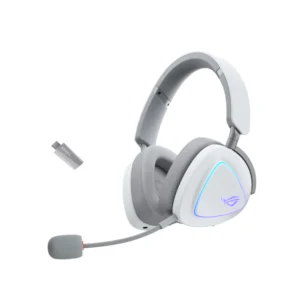 Геймърски безжични слушалки ASUS ROG Delta II White основен продукт снимка отпред
