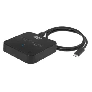 Двойна SSD докинг станция ACT M.2 NVMe PCIe преден изглед с USB-C порт