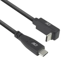 ACT Кабел USB-C - USB-C 10Gbps 60W 1 м с прав и 90 градуса ъглов конектор основна снимка