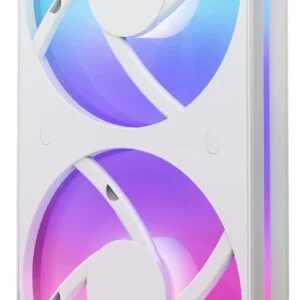 Комплект вентилатори NZXT F240 White RGB Core страничен изглед на вентилаторите