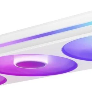 Страничен изглед на вентилатор от NZXT F360 White RGB Core с 4-Pin PWM конектор
