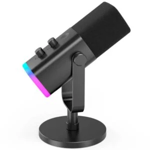 Настолен микрофон FIFINE AM8 Dynamic RGB XLR/USB- Black основен продукт снимка
