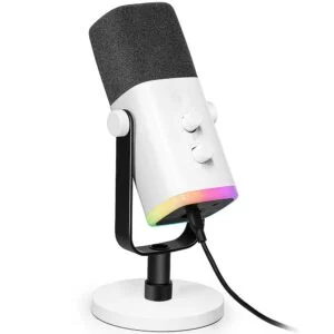 Настолен микрофон FIFINE AM8 Dynamic RGB XLR/USB - White основна продуктова снимка