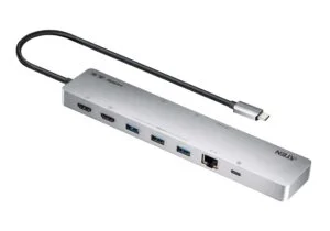 ATEN Докинг 11-in-1 USB-C Multiport Dock основен изглед с всички портове