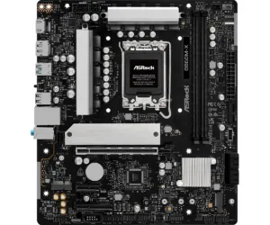 Дънна платка ASRock B860M-X LGA 1851 основна снимка с видим чипсет и слотове