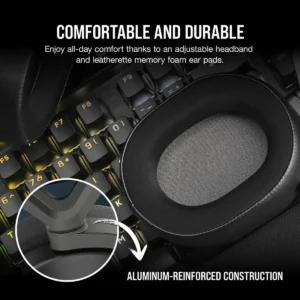 Corsair HS65 v2 Carbon Black слушалки за PC и конзоли PS5 PS4