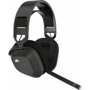 Corsair HS80 MAX Steel Grey слушалки с Bluetooth и 2.4GHz интерфейс - изглед отпред