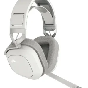 Corsair HS80 MAX White слушалки с микрофон и безжична връзка снимка отстрани