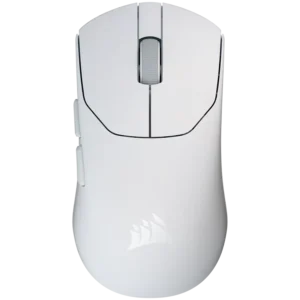 Геймърска безжична мишка Corsair Sabre v2 Pro Ultralight бял цвят продукт снимка отпред