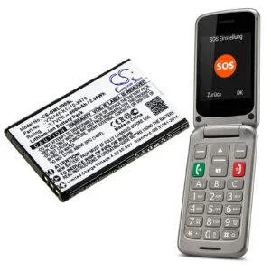 Вид отстрани на батерия за мобилен телефон Gigaset GL390 GL590 V30145-K1310-X470 LiIon 3,7V 800mAh CAMERON SINO
