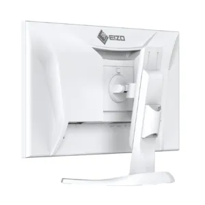 Страничен изглед на бял монитор EIZO FlexScan EV2740X с USB-C порт