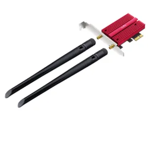 Изображение на мрежова карта Cudy WE9300 с видима маркировка и размери