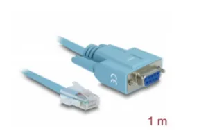 Кабел сериен Delock RS-232 DB9 F към RS-232 RJ45 M 1 метър за Cisco конзоли снимка