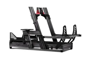 Кокпит симулатор Next Level Racing F-GT Elite - основна продуктова снимка с монтаж отпред и отстрани