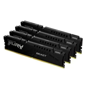Памет Kingston FURY Beast Black 128GB DDR5 5200MHz CL40 KF552C40BBK4-128 продукт снимка отпред