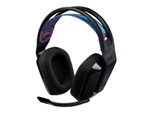 Геймърски слушалки Logitech G535 Lightspeed Wireless основен изглед с микрофон