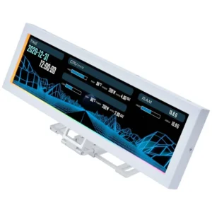 Команден панел Lian Li 8.8" Universal Screen бял модел с включен дисплей